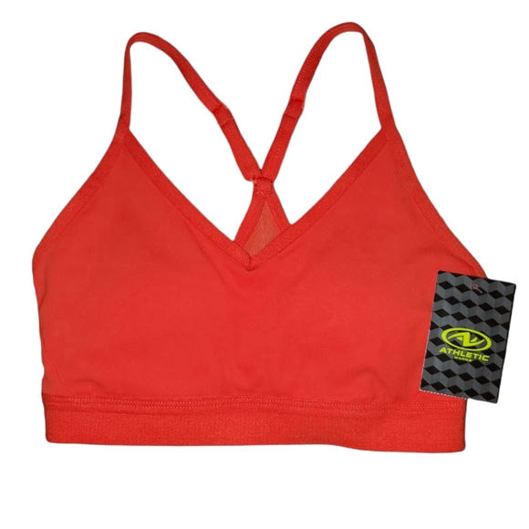 Athletic Works NWT Women's Red Racerback Sports Bra 761 - Picture 5 of 6